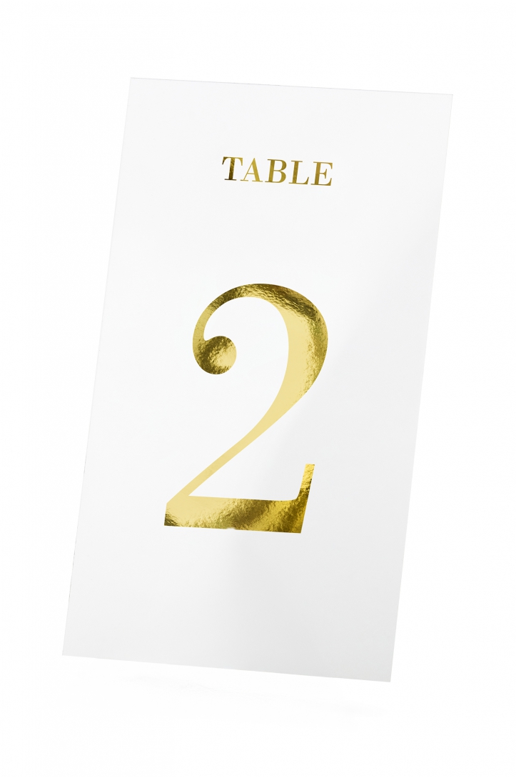 Table numbers transparent