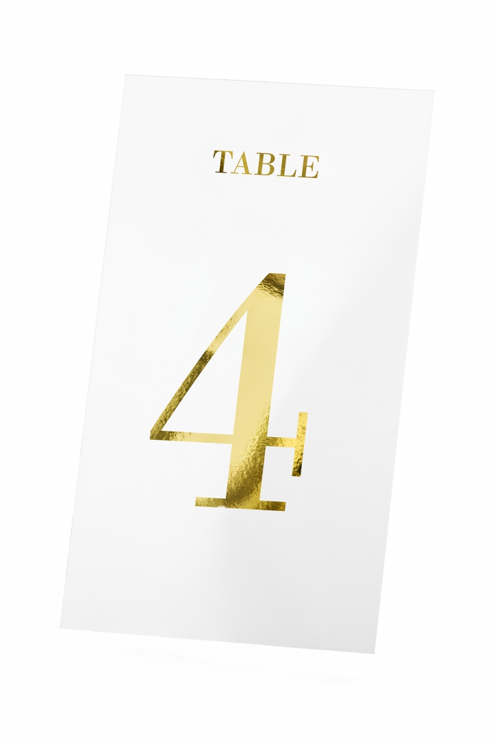 Table numbers transparent