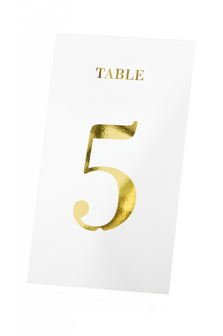 Table numbers transparent