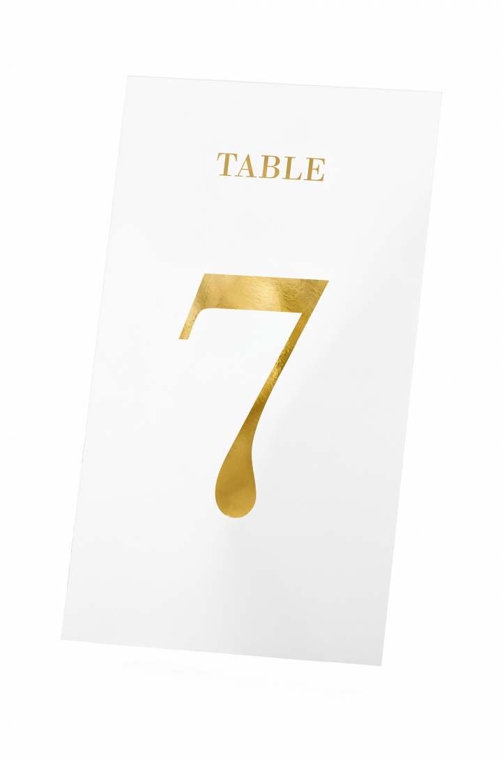 Table numbers transparent
