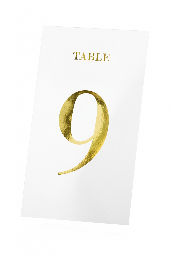 Table numbers transparent