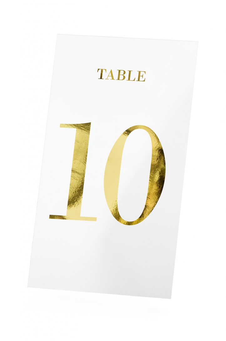 Table numbers transparent