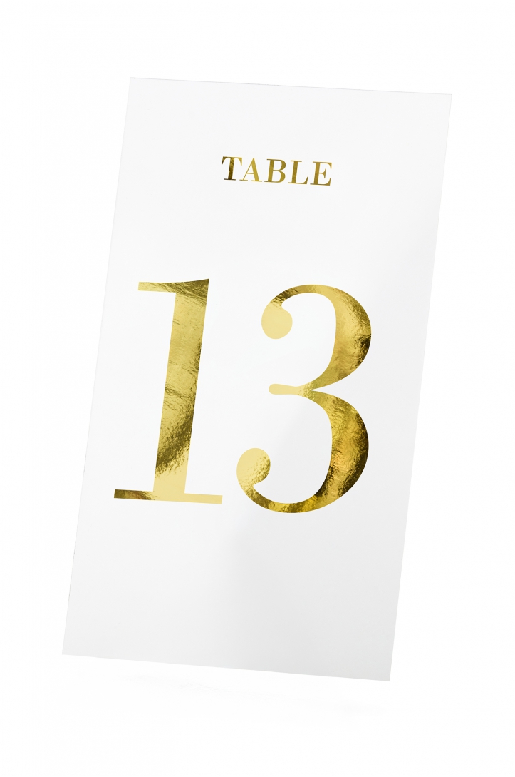 Table numbers transparent
