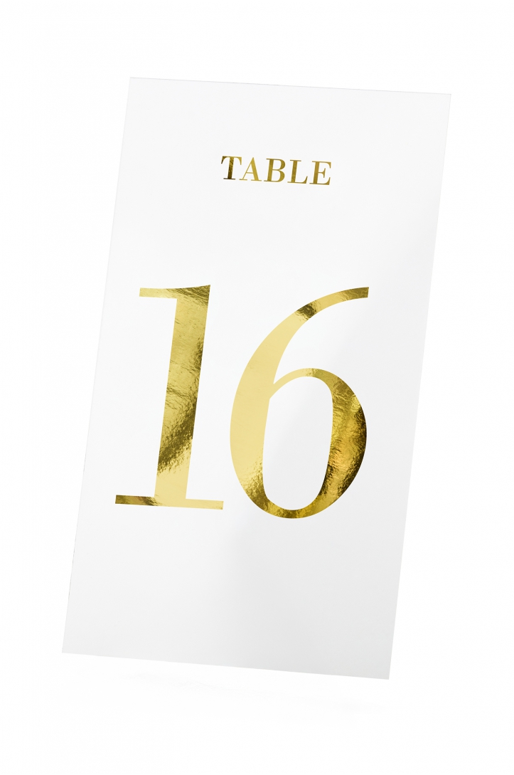 Table numbers transparent