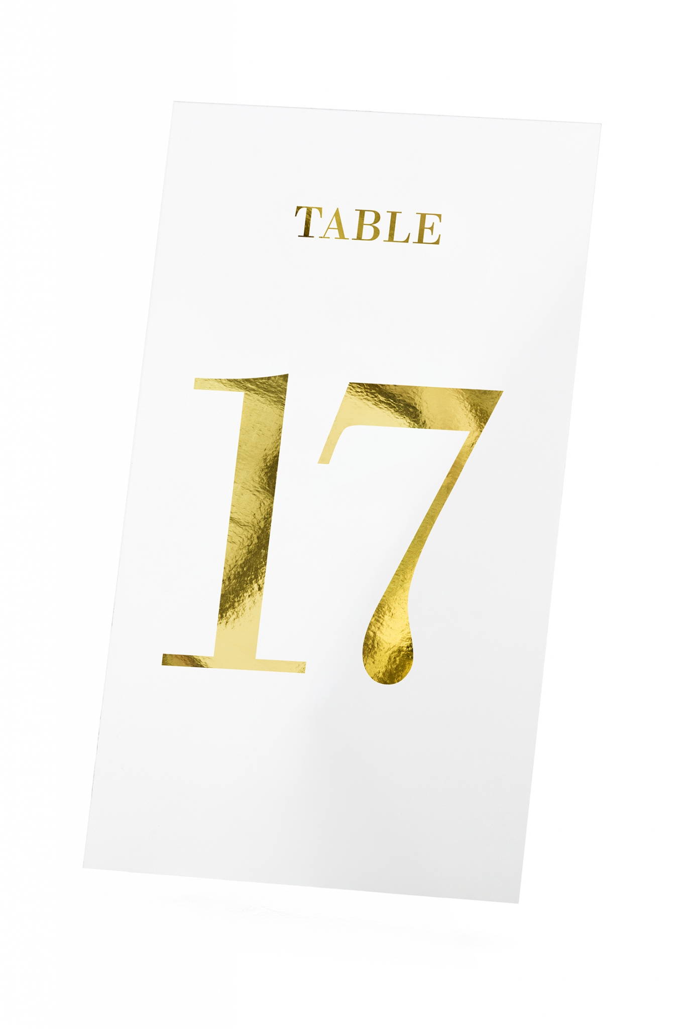 Table numbers transparent