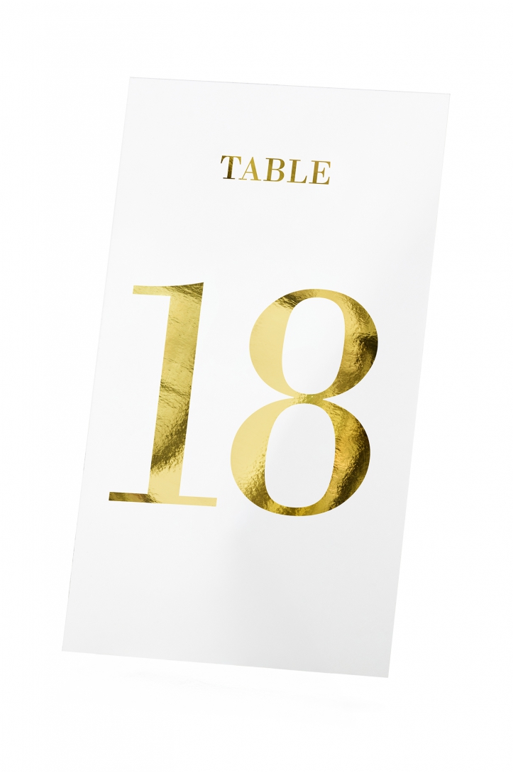 Table numbers transparent
