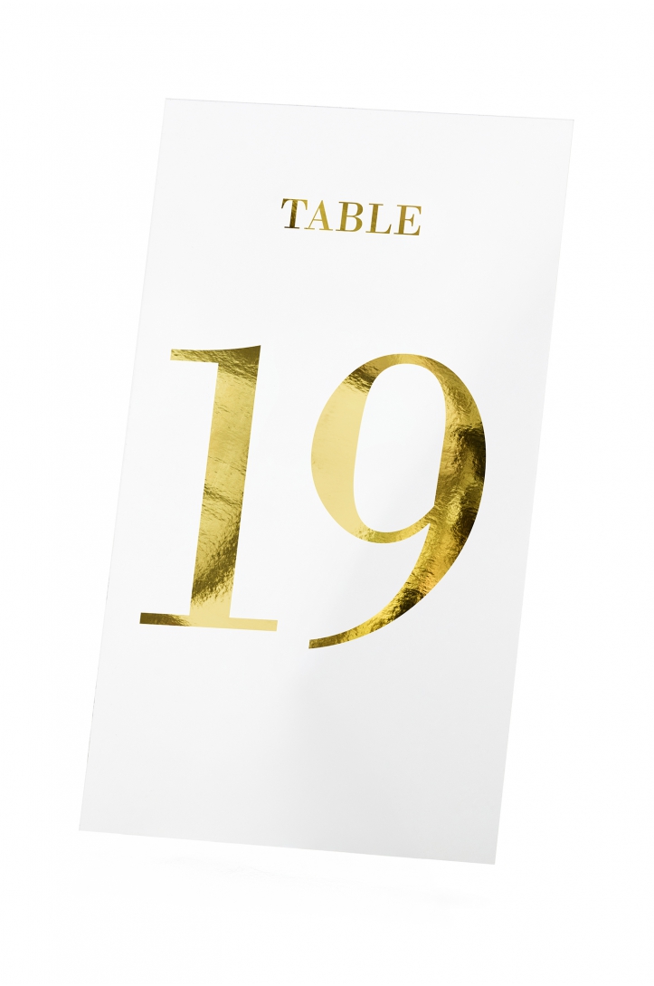 Table numbers transparent