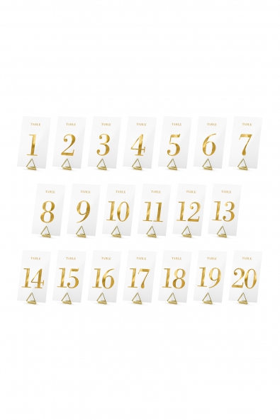 Table numbers transparent