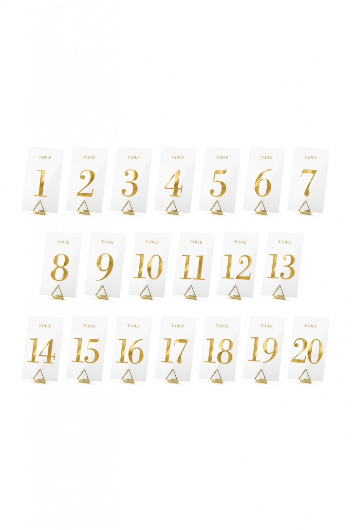 Table numbers transparent