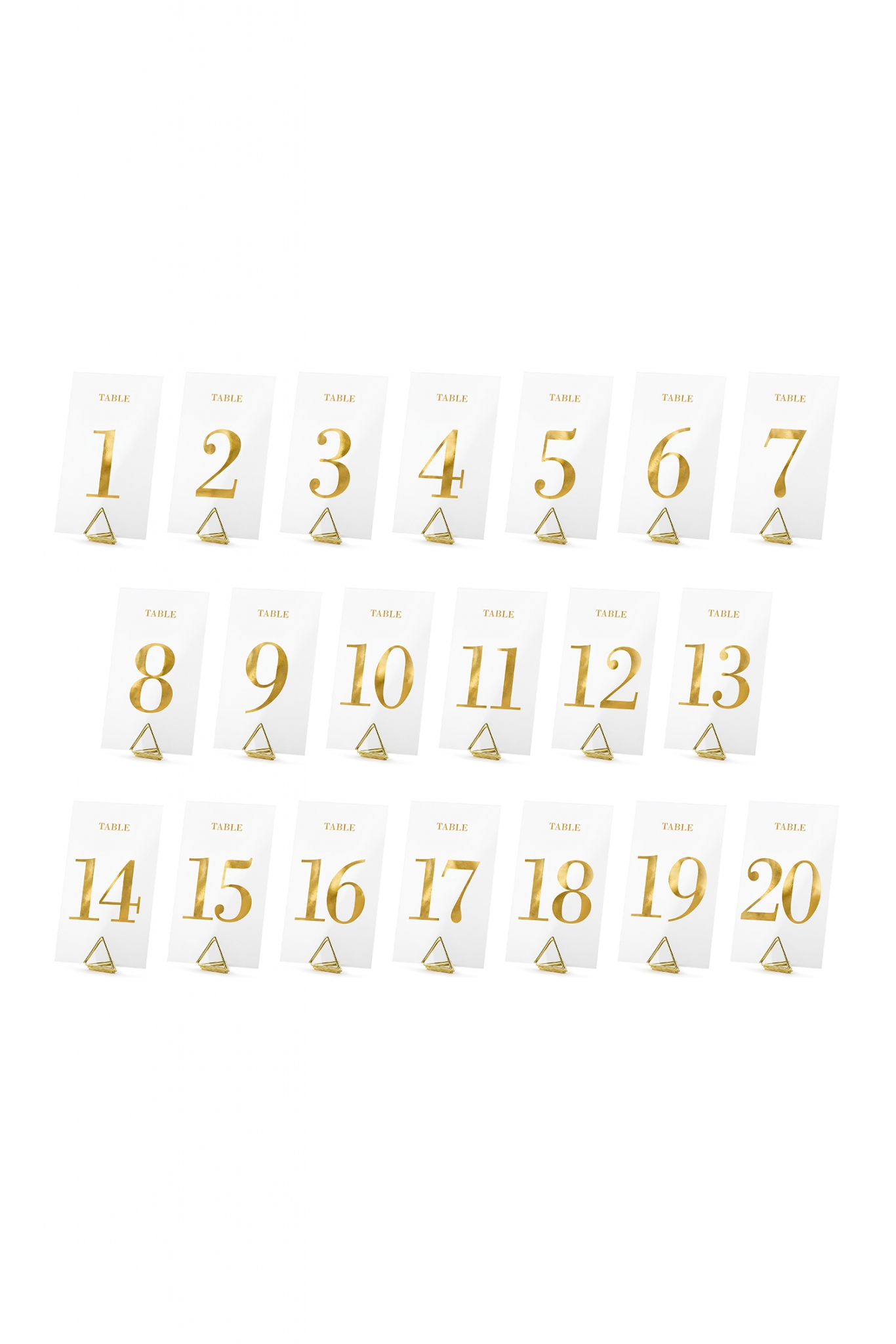 Table numbers transparent