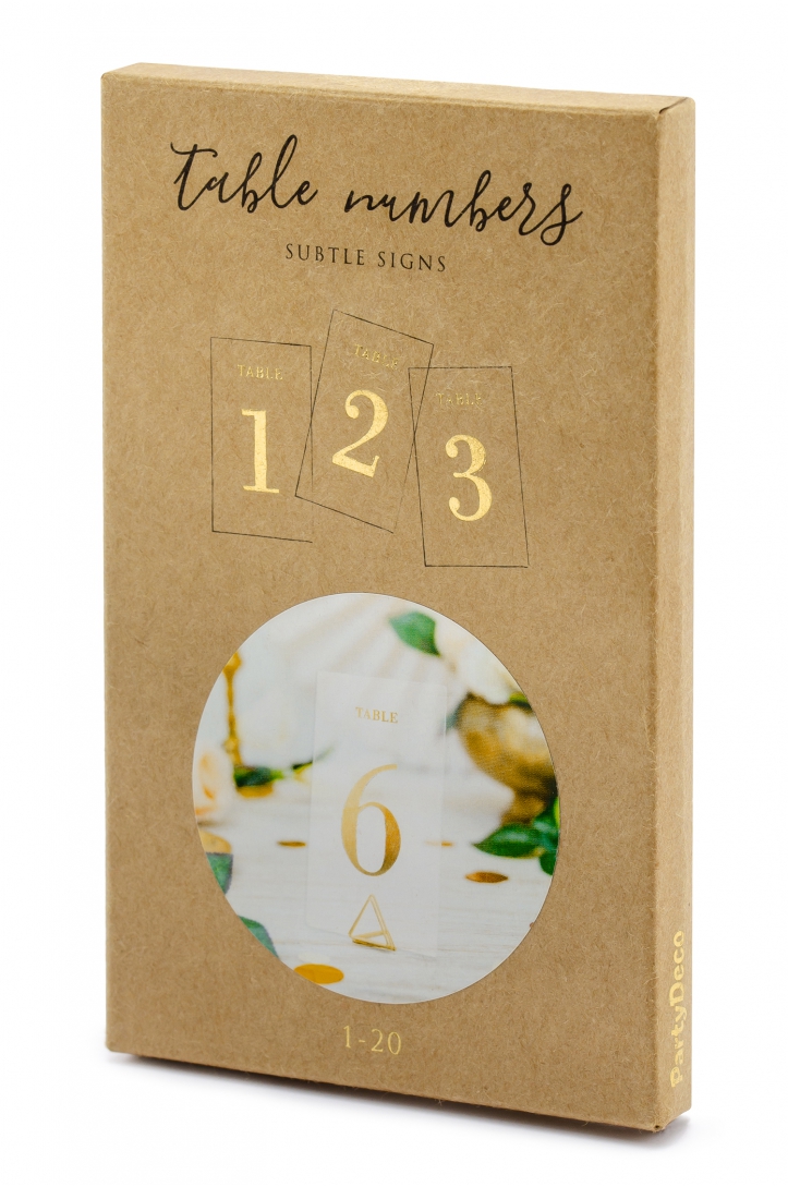 Table numbers transparent