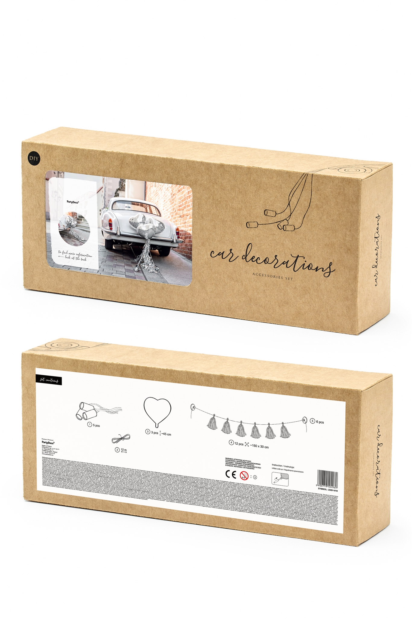 Car Decoration Set Hearts