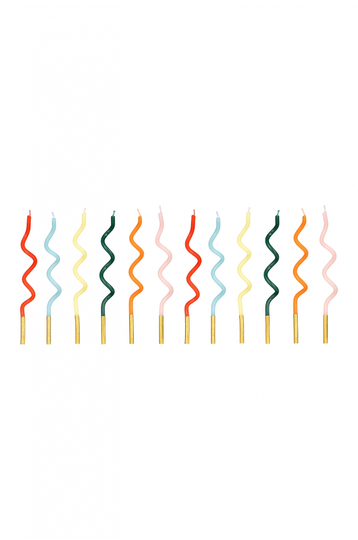 Twisted Birthday Candles Rainbow