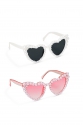 Heart-shaped glasses with pearls