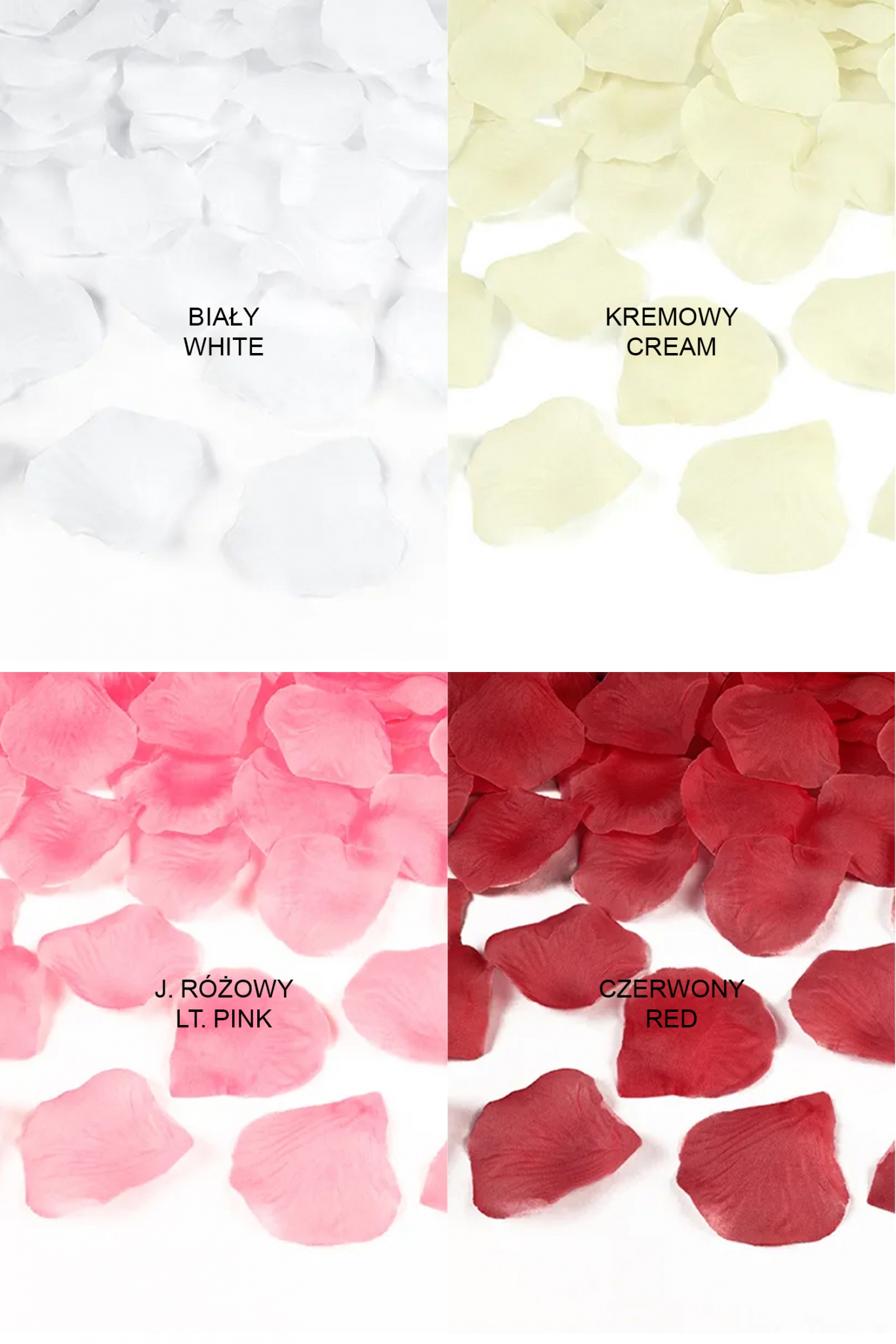 Rose petals packed in a pouch