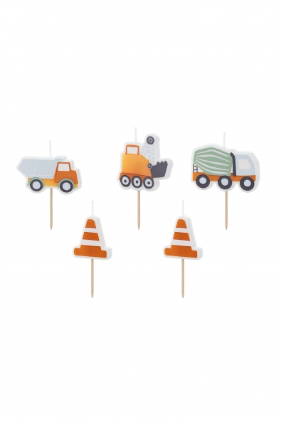 Świeczki urodzinowe Roboty Drogowe