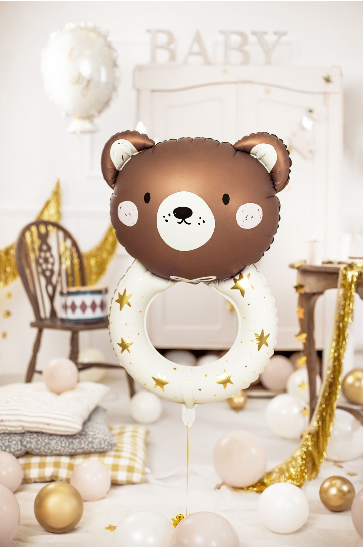 Foil Balloon Rattle Bear