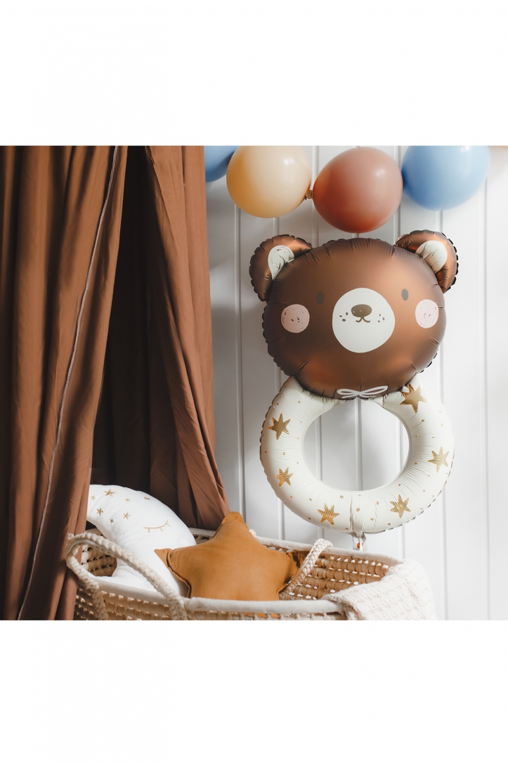 Foil Balloon Rattle Bear