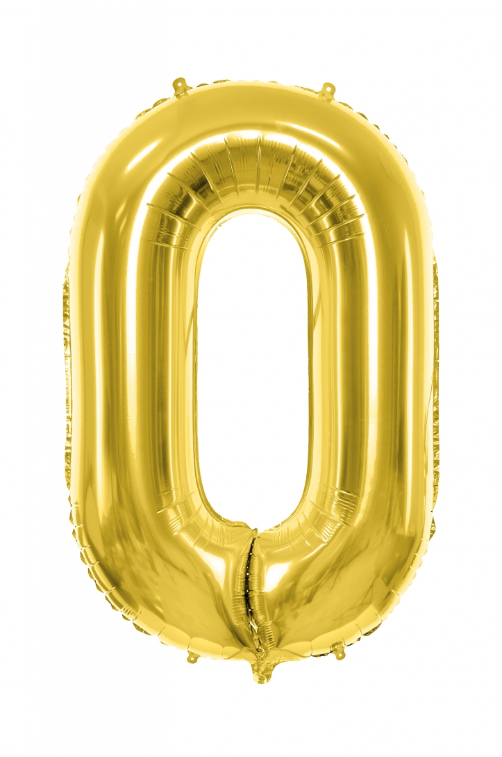 Folienballon Zahl Gold