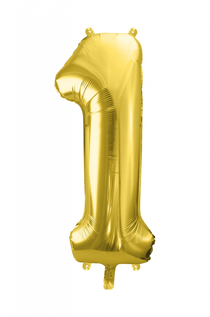 Folienballon Zahl Gold