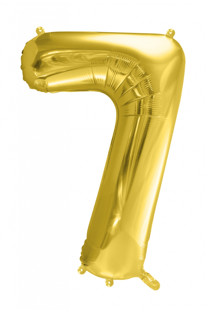 Folienballon Zahl Gold