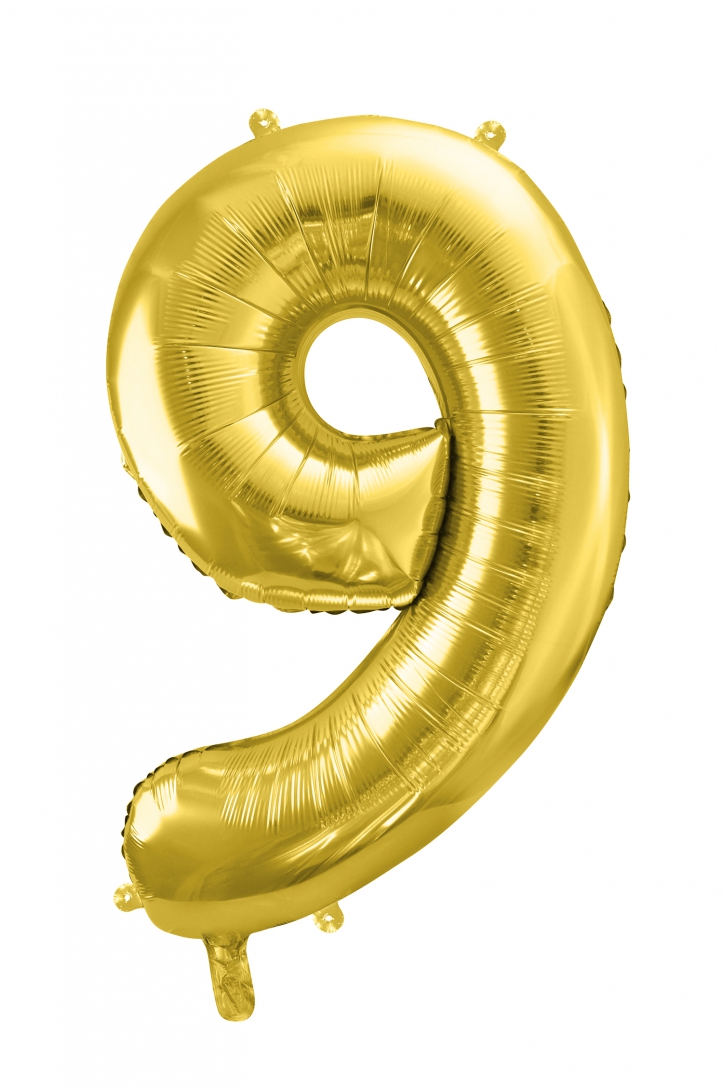 Folienballon Zahl Gold