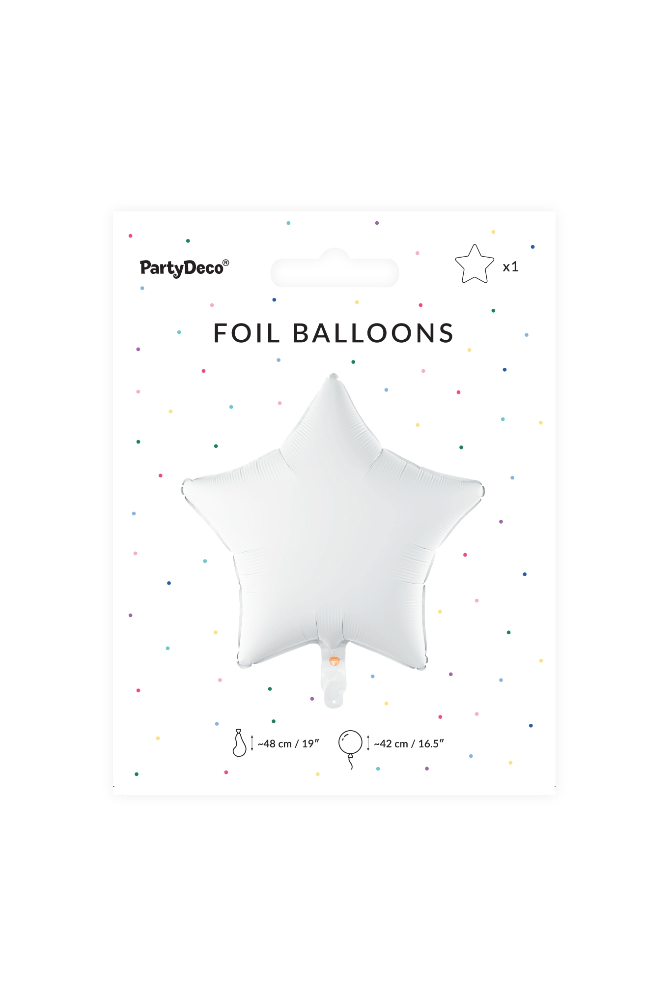 BALON FOLIOWY PASTELOWY GWIAZDKA 48 CM
