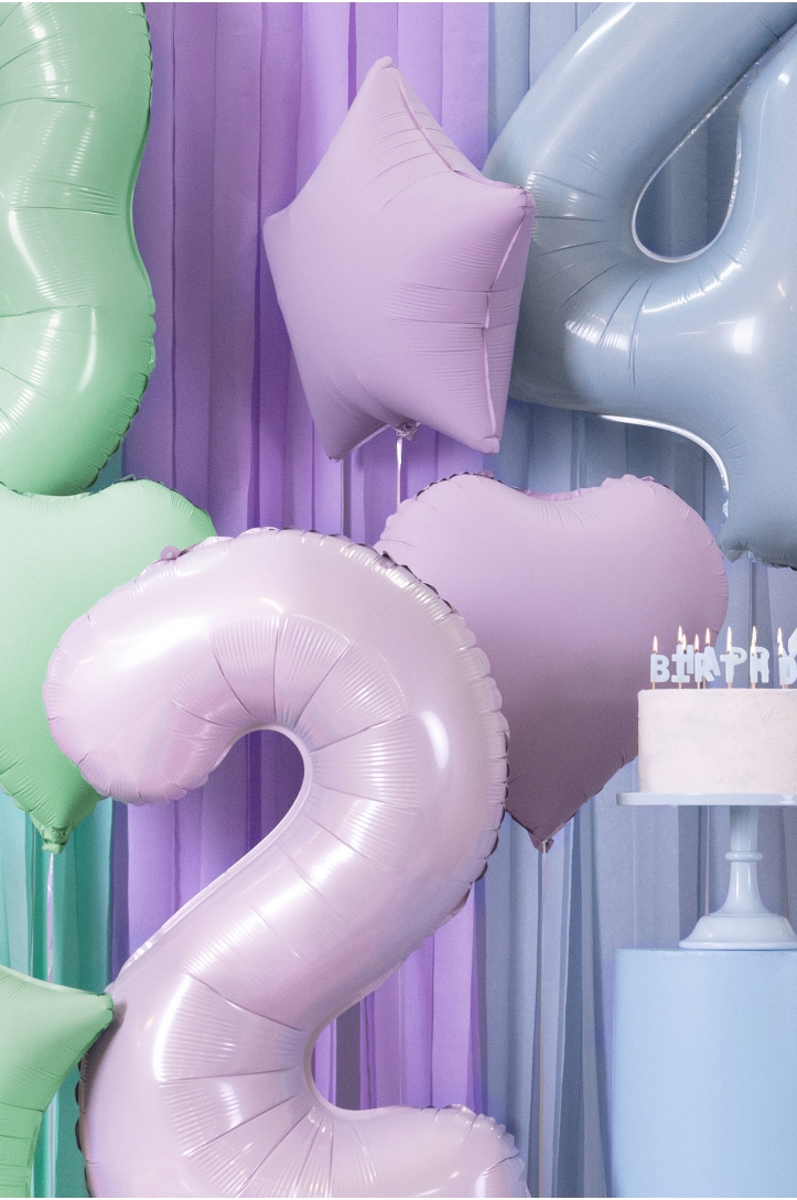 PASTEL FOIL BALLOON STAR, 48 CM
