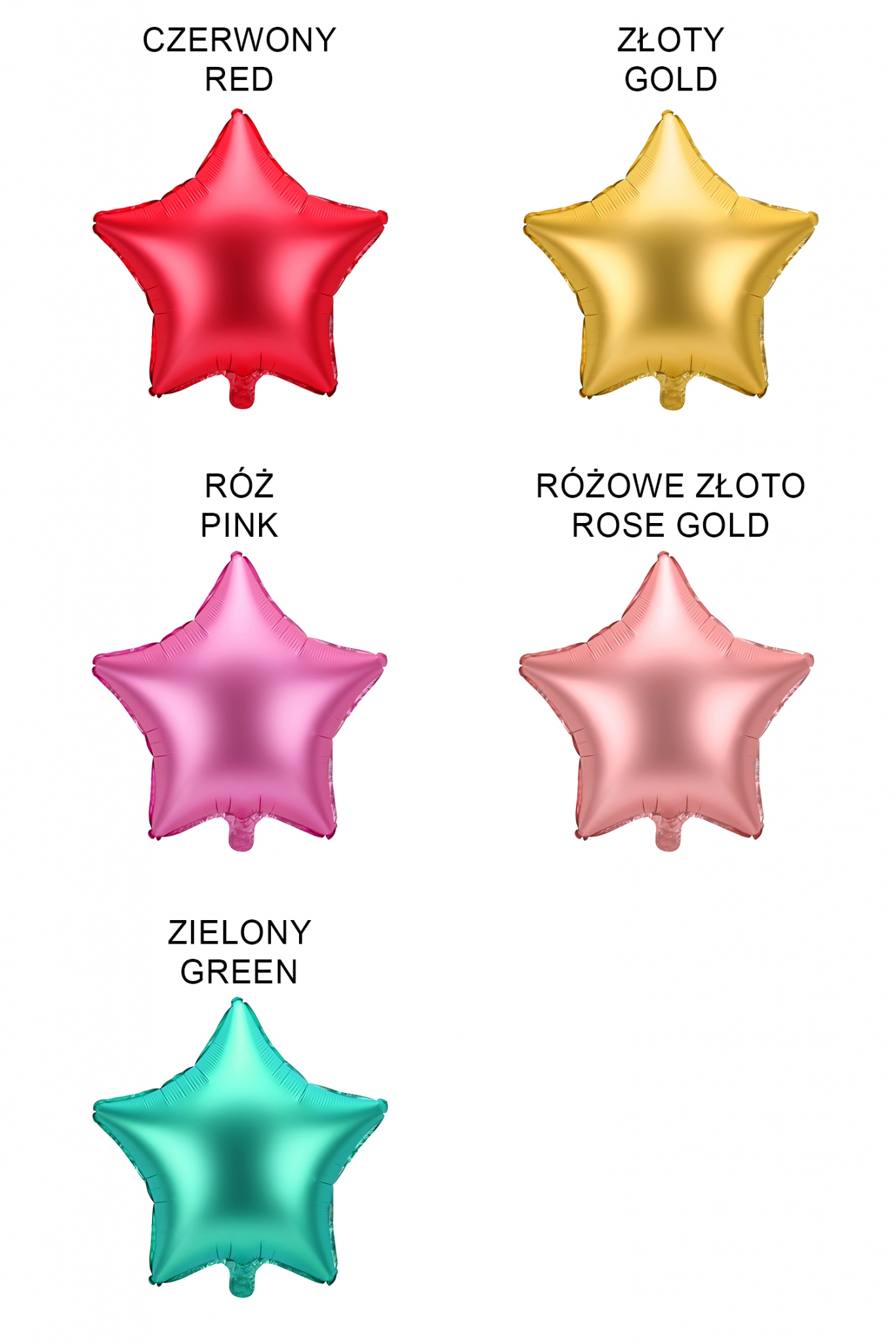 FOLIENBALLON STERN 48 CM, ROSA