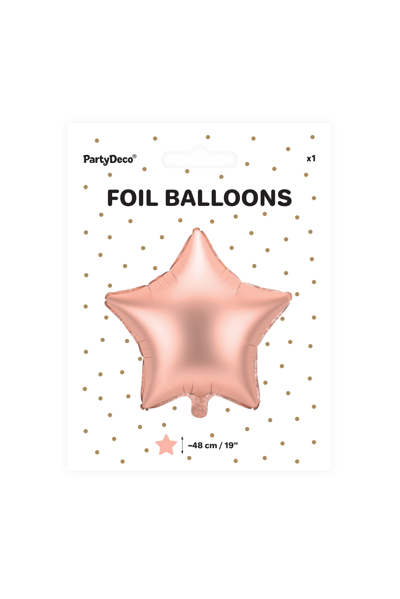 BALON FOLIOWY GWIAZDKA 48 CM, RÓŻOWY