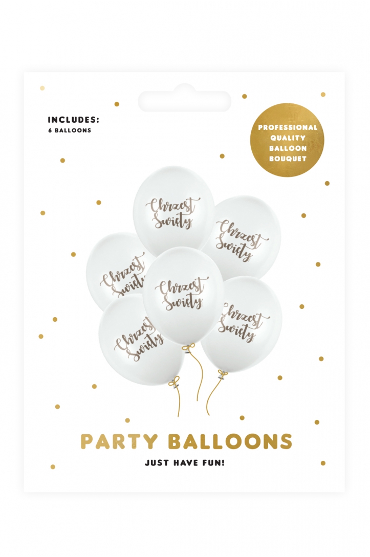 Luftballons Heilige Taufe Pastel Pure White