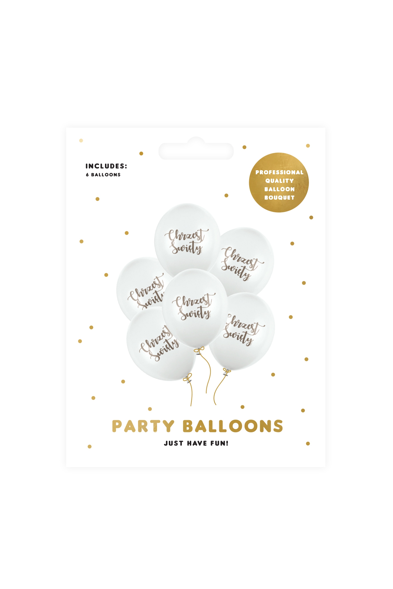 Balloons Holy Baptism Pastel Pure White