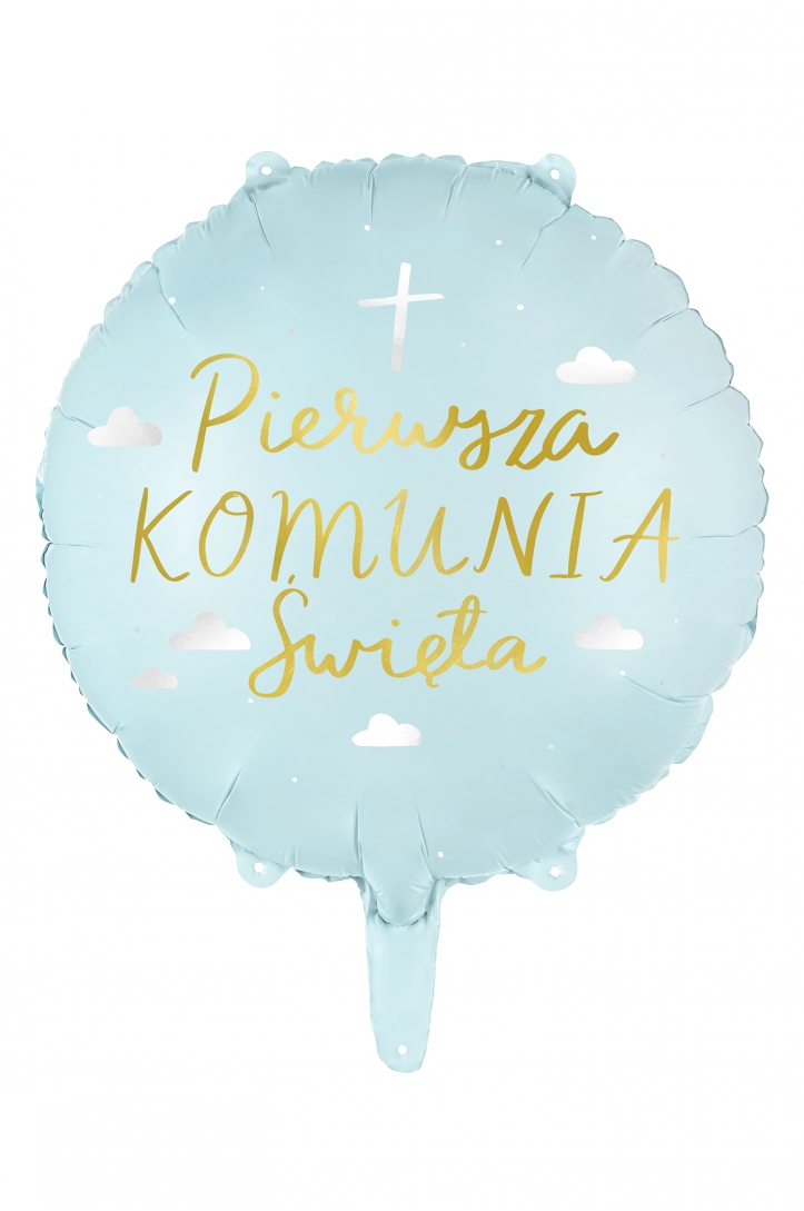Folienballon Komunia Święta blau