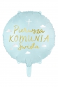 Balon foliowy Komunia Święta Niebieski