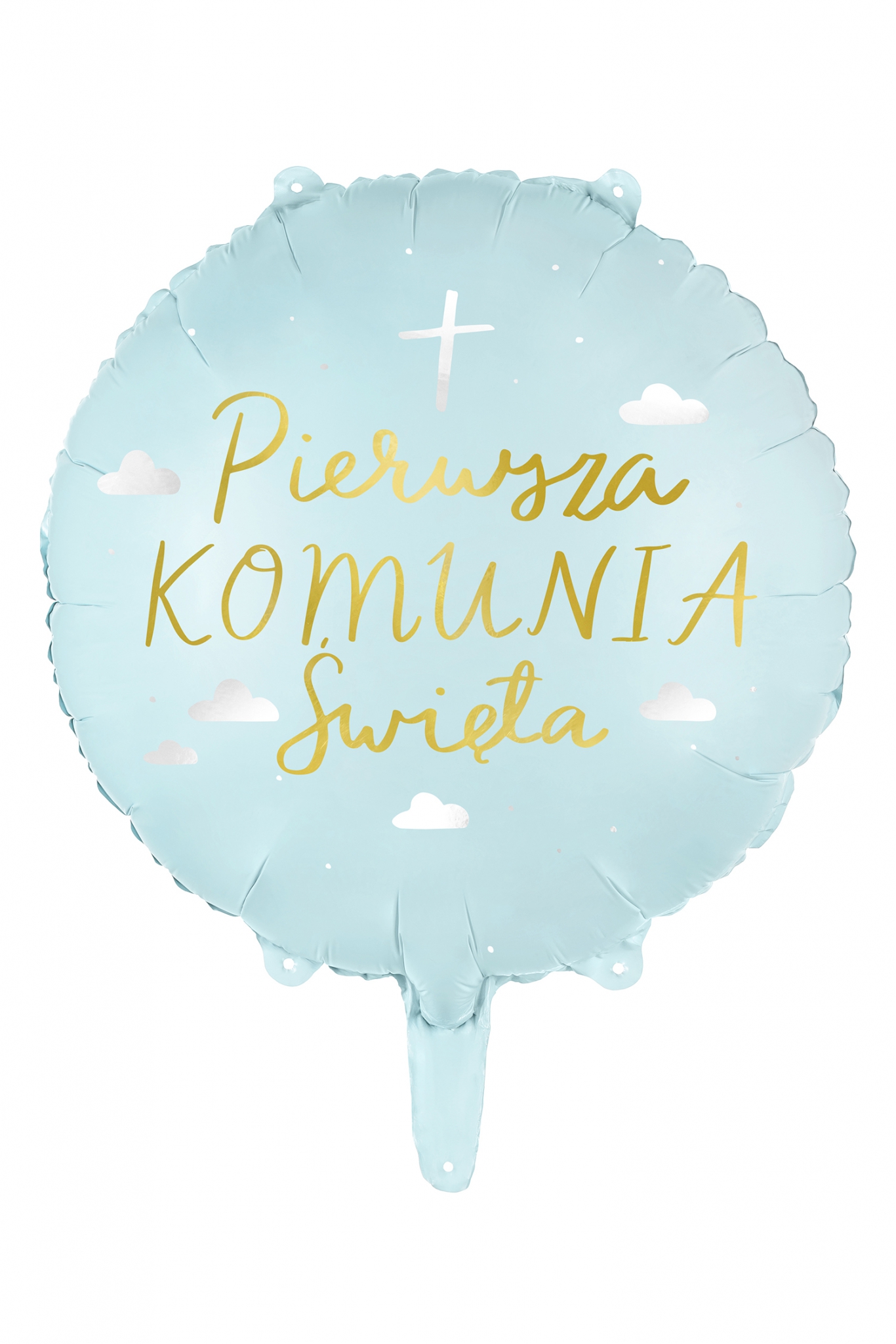 Foil balloon Komunia Święta Blue