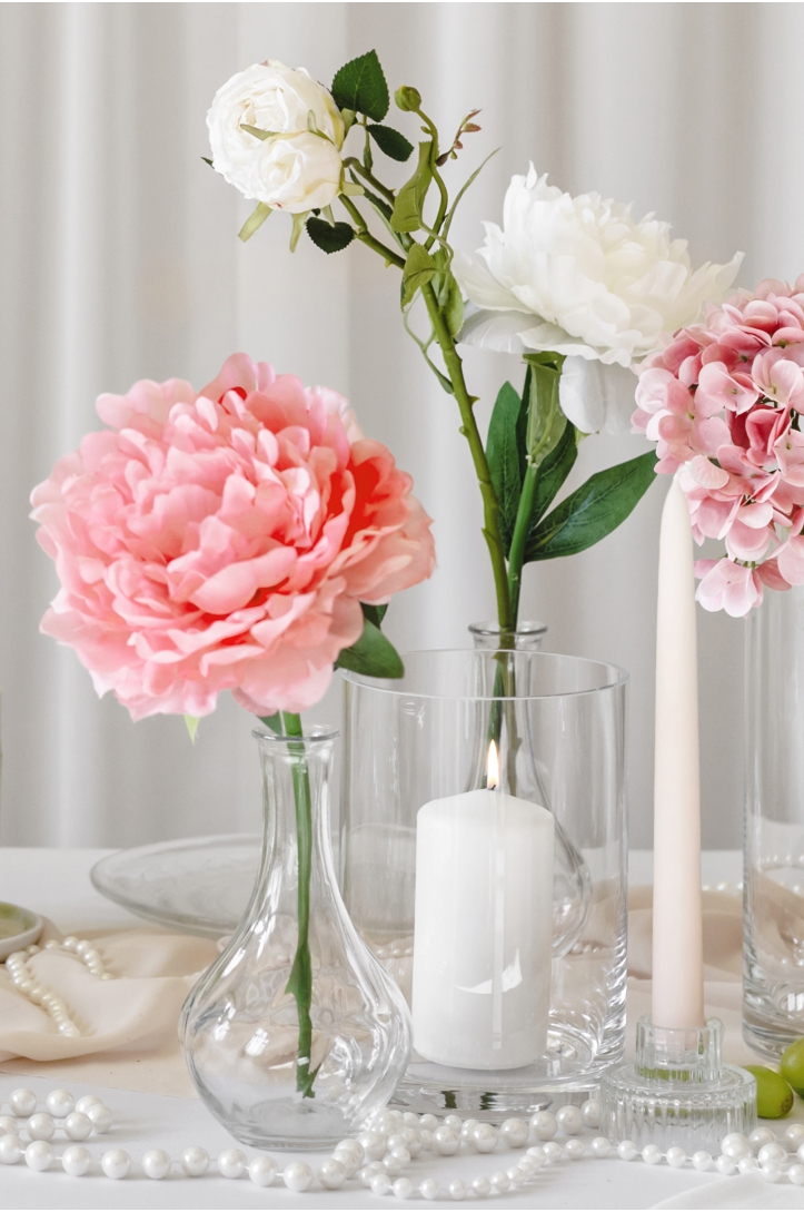 Artificial Flower Rose Cream