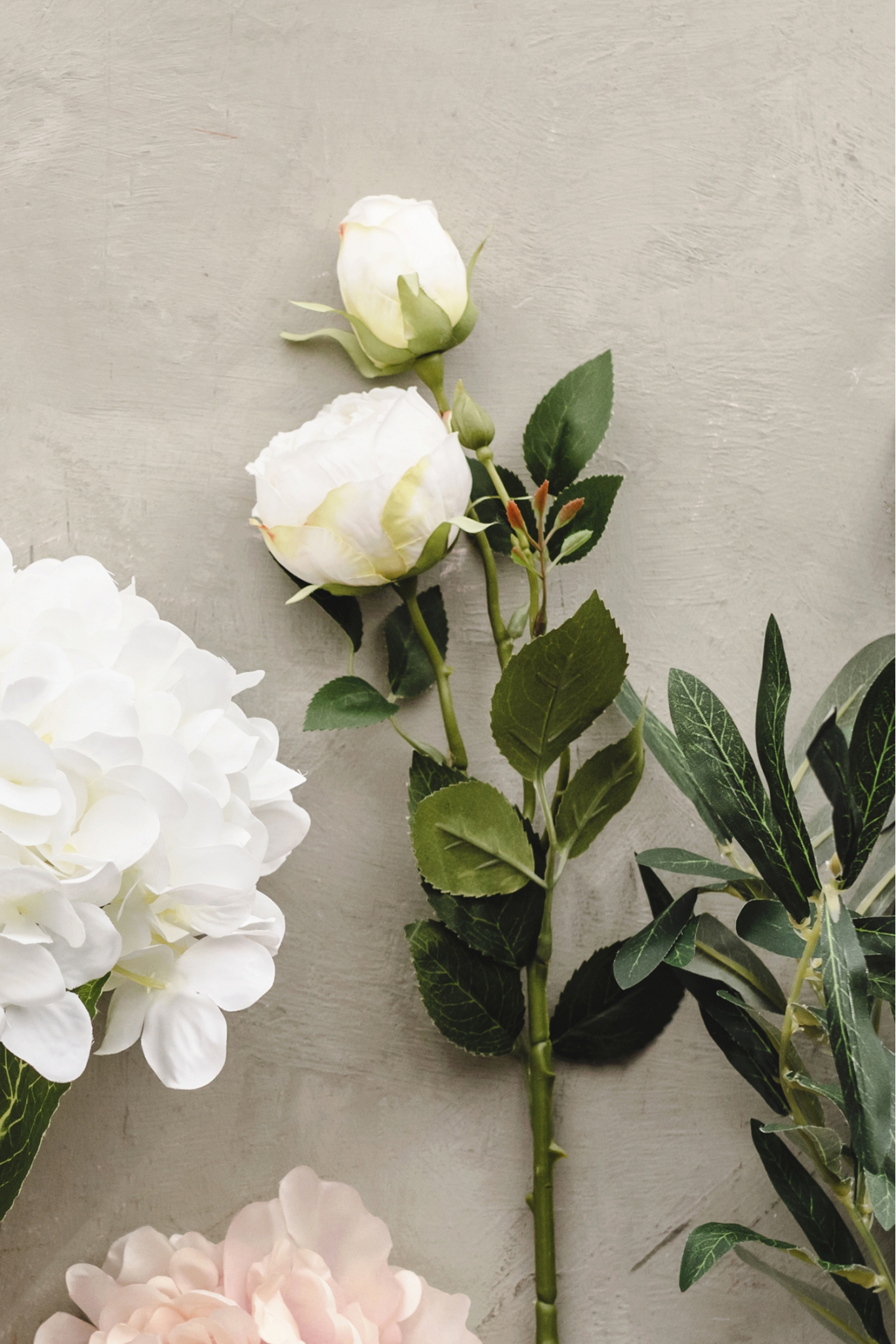 Artificial Flower Rose Cream