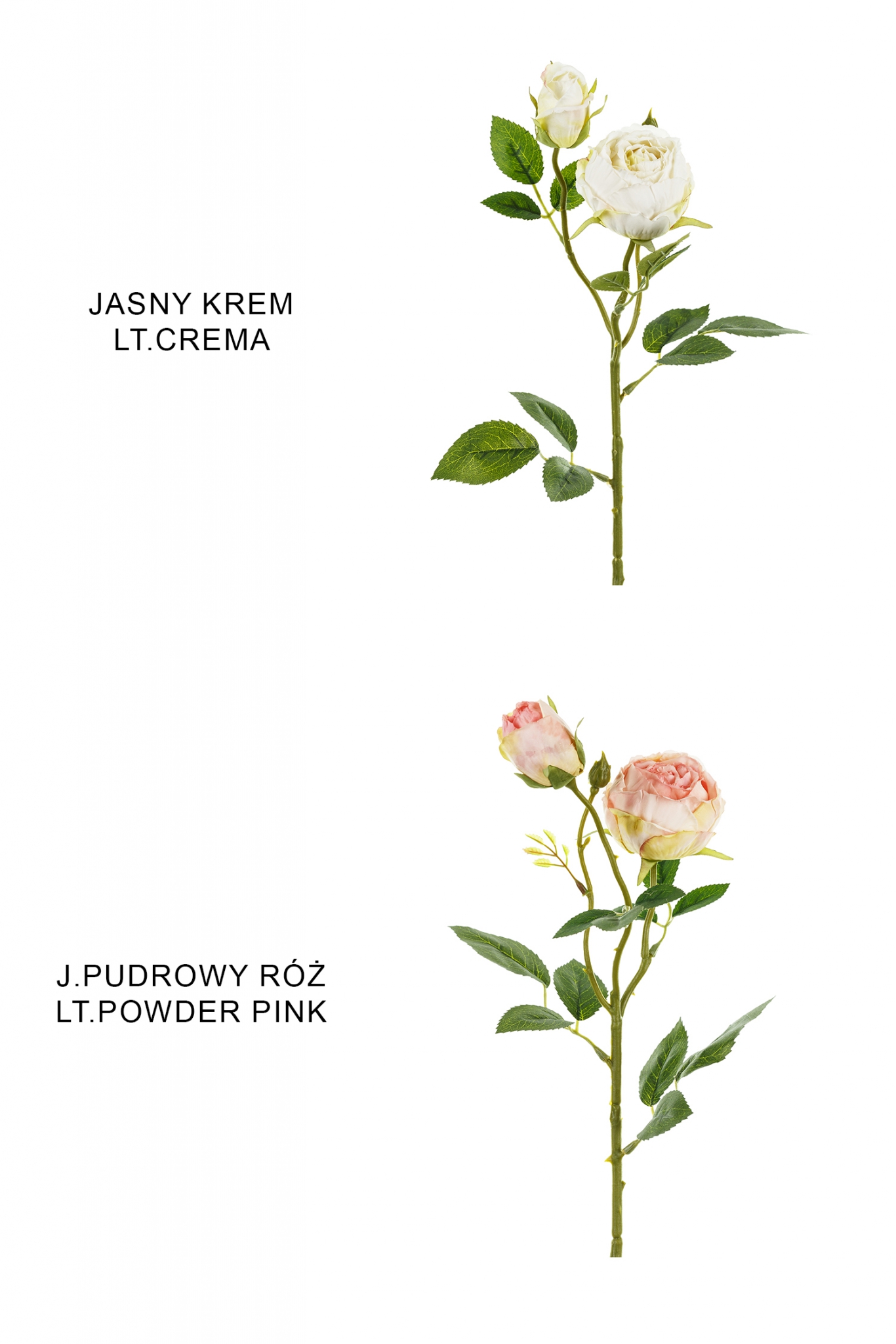 Artificial Flower Rose Cream