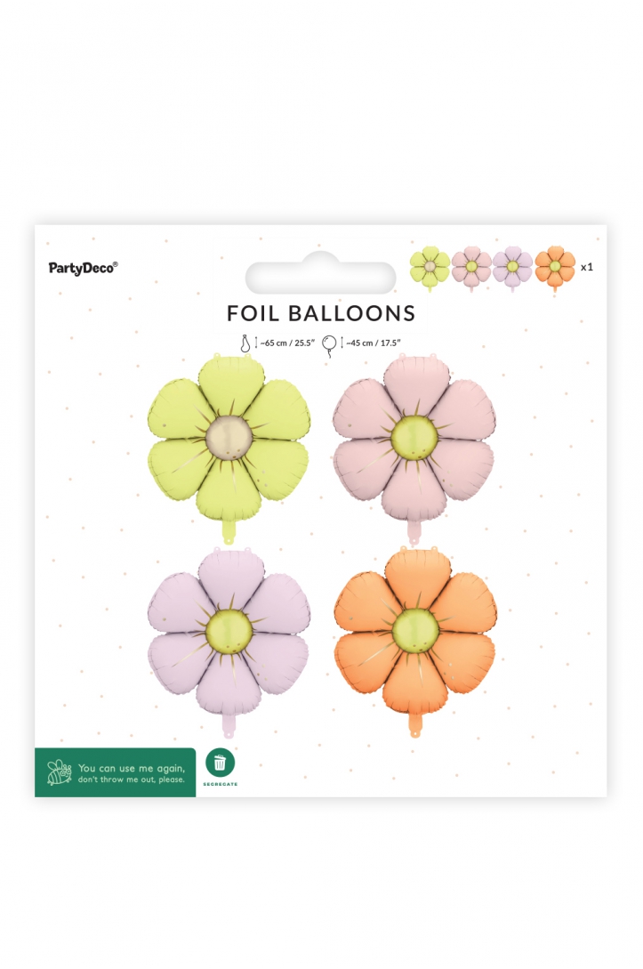 Folienballons Gänseblümchen Mix