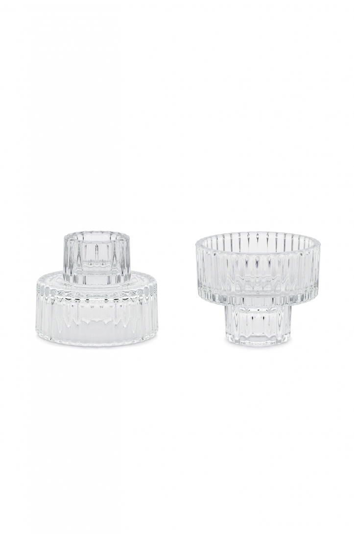 Glas Kerzenhalter 2-in-1