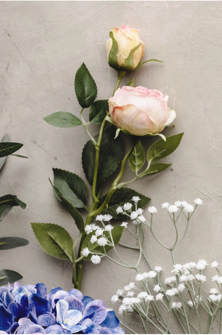 Künstliche Blume Rose Creme