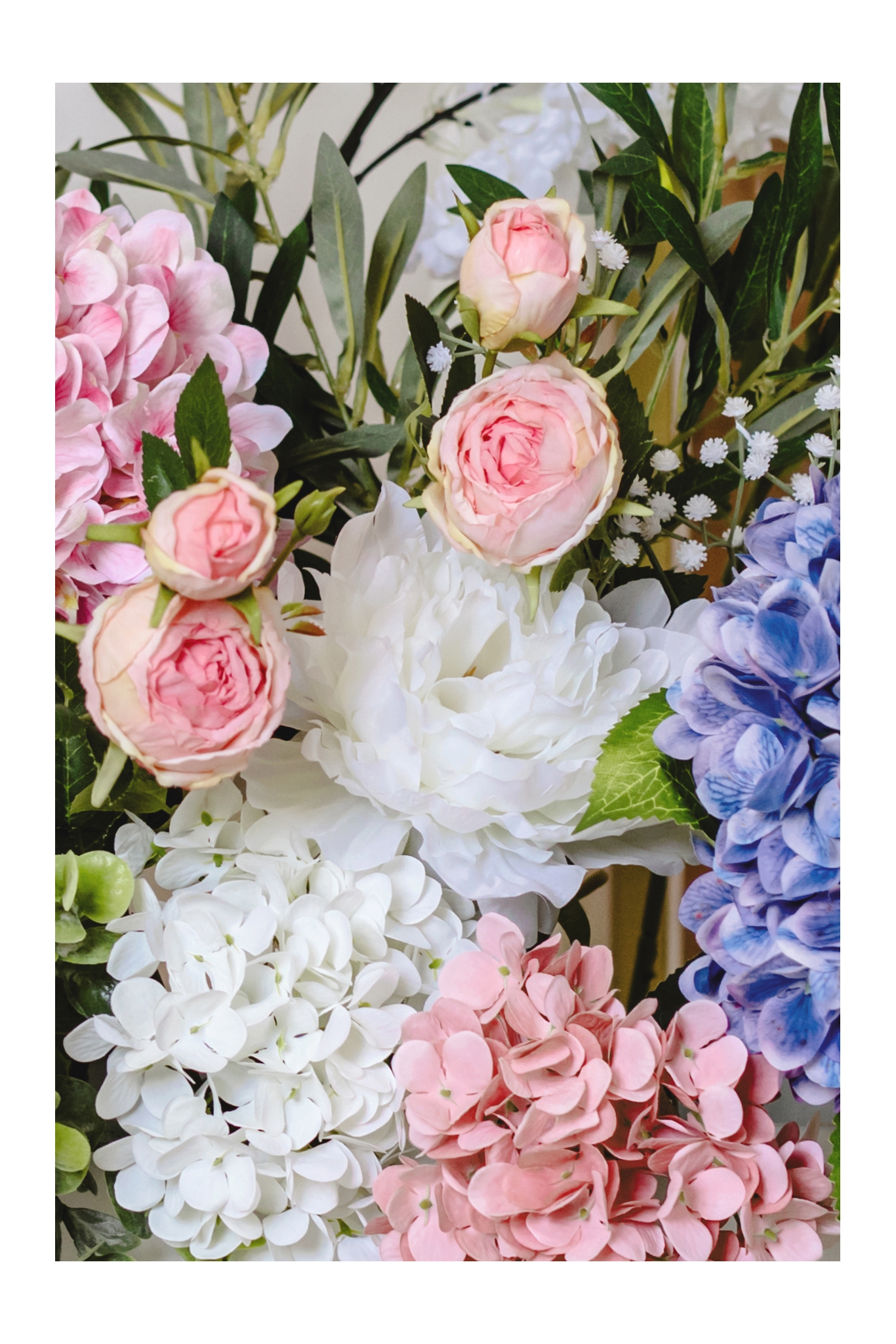 Artificial Flower Rose Cream