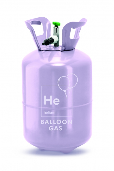 Flasche mit Helium, Rosa, 30 Ballons
