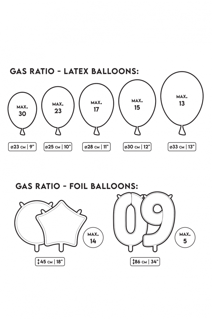 Flasche mit Helium, Rosa, 30 Ballons