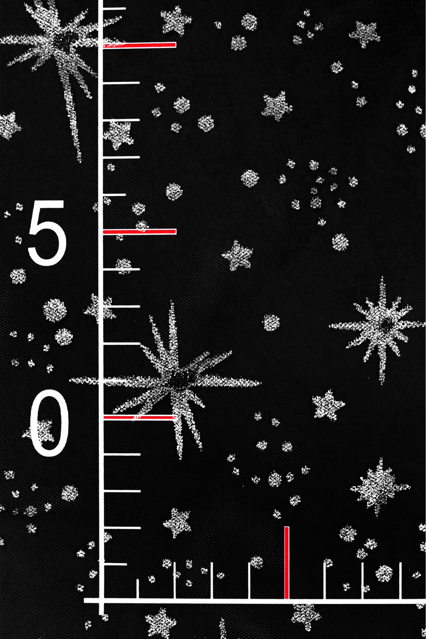 Decorative Tulle T3321 – Silver Glitter Stars