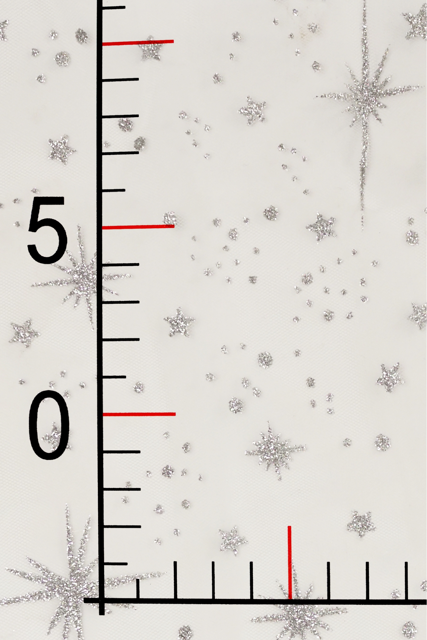 Decorative Tulle T3321 – Silver Glitter Stars