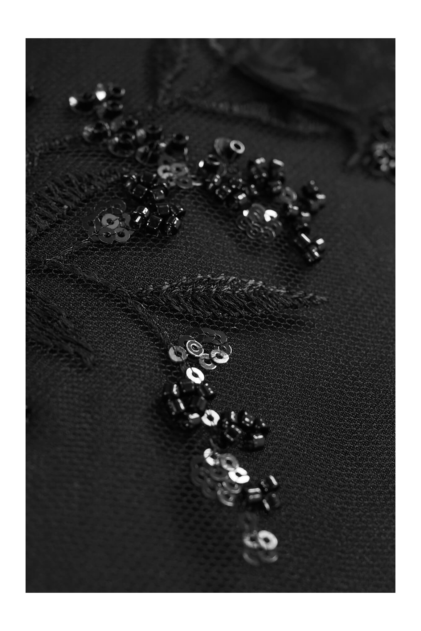 KORONKA WIECZOROWA ŚLUBNA 3D W36247 BLACK