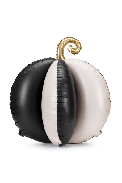 Standing 3D foil balloon Pumpkin 3D Black&White 58 x 58 cm