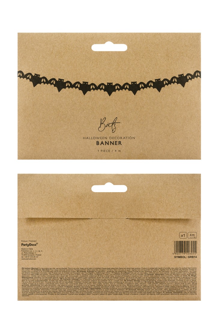 Tissue paper garland Bats