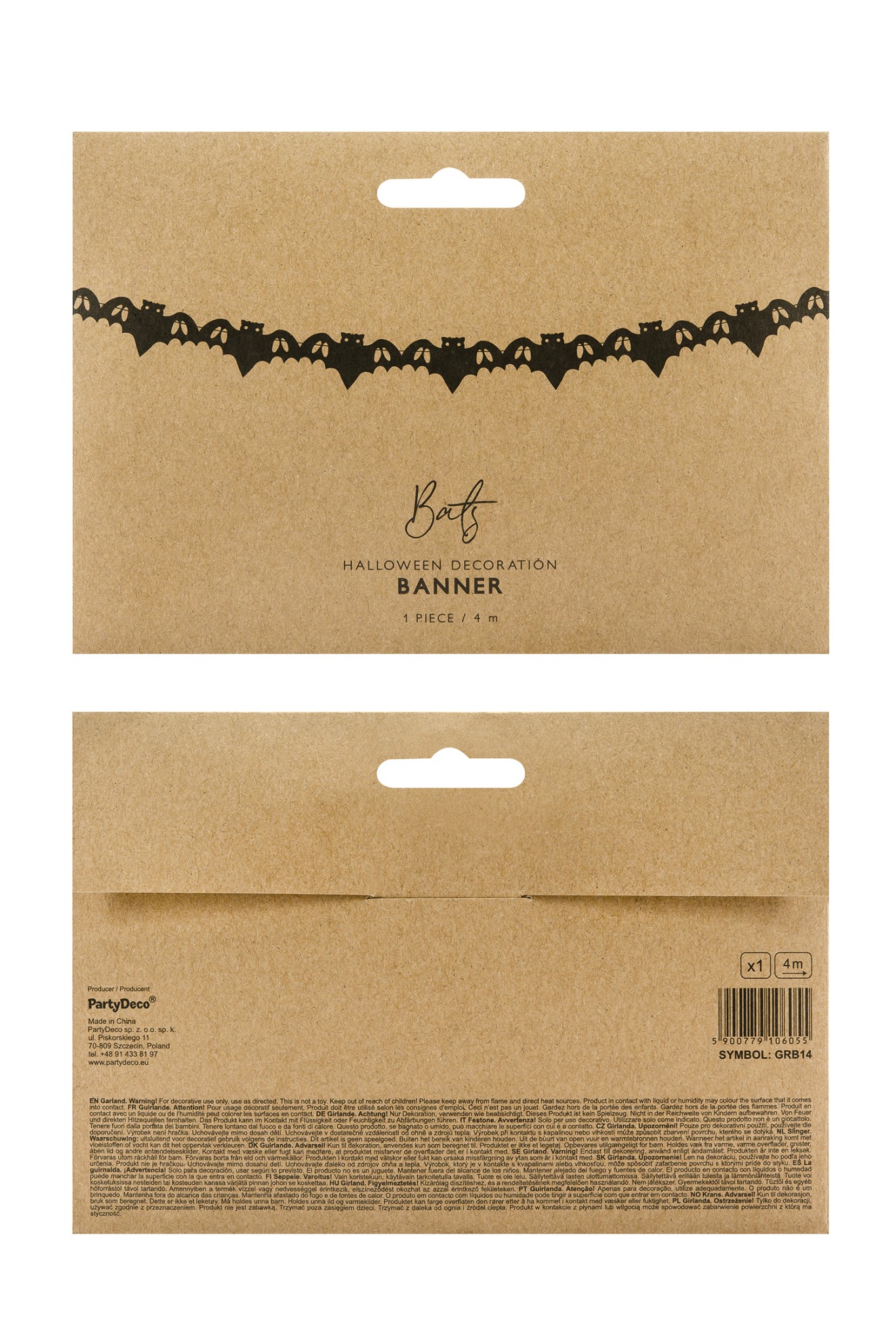 Tissue paper garland Bats